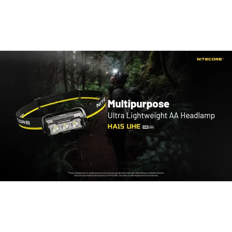 Headlamp h series 400 lumens-ha15 uhe nitecore