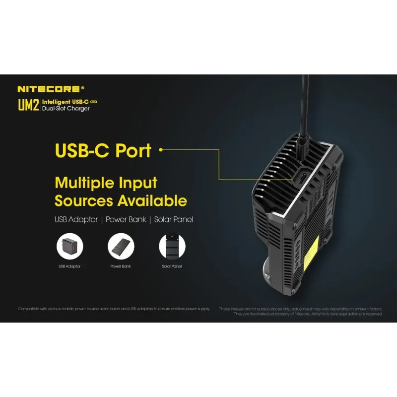 Battery charger 2-slot-um2 nitecore