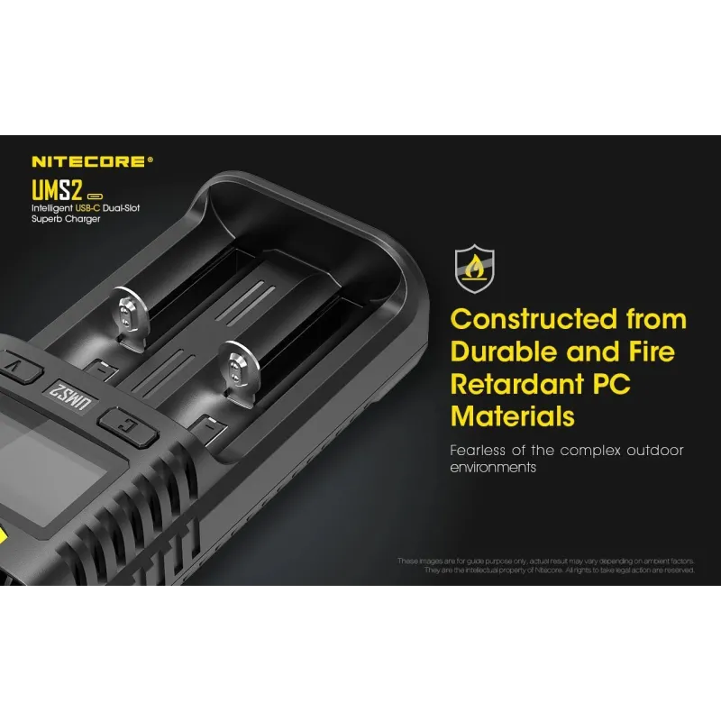 Battery charger 2-slot-ums2 nitecore