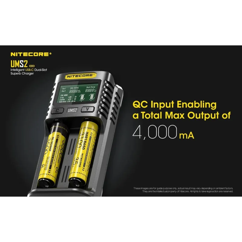Battery charger 2-slot-ums2 nitecore