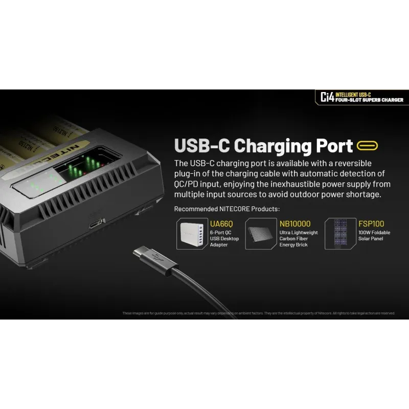 Battery charger 4-slot-ci4 nitecore
