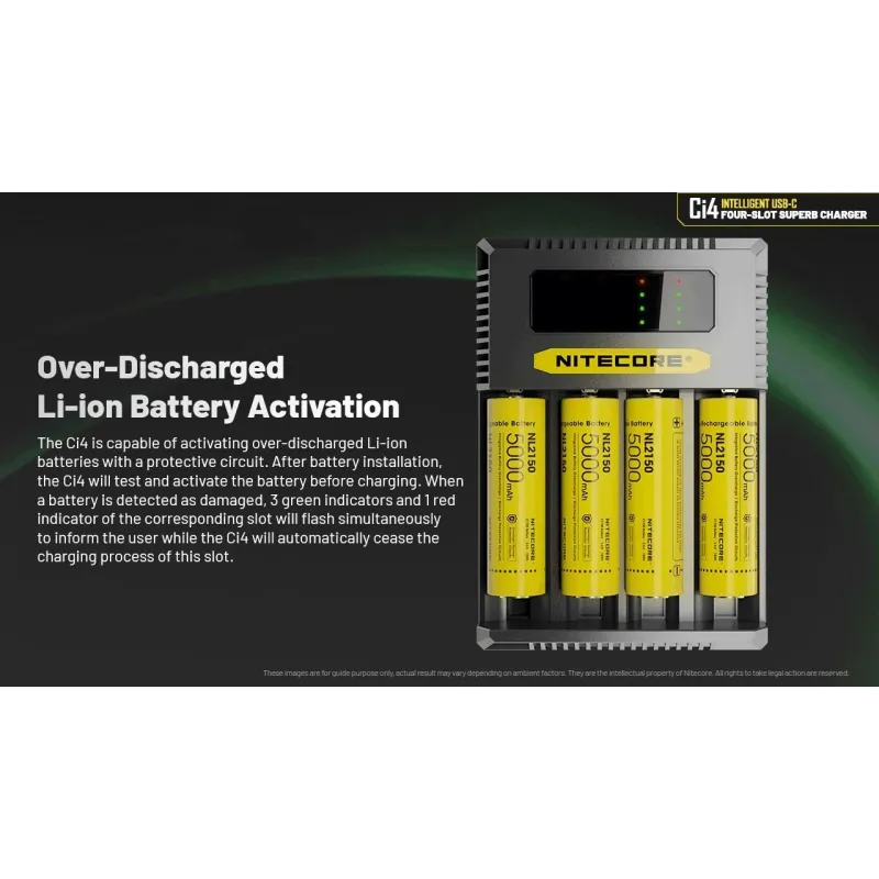 Battery charger 4-slot-ci4 nitecore
