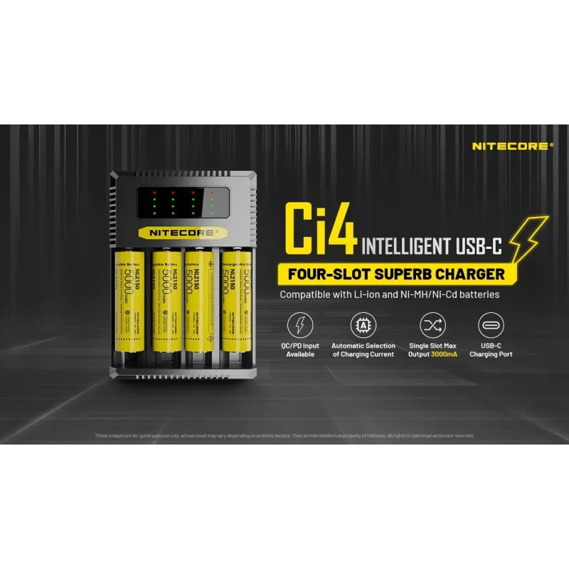 Battery charger 4-slot-ci4 nitecore