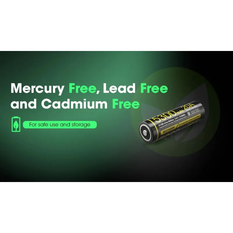 Battery rech. li-ion 3.6v-nl2153hpi,5300mah, nitecore