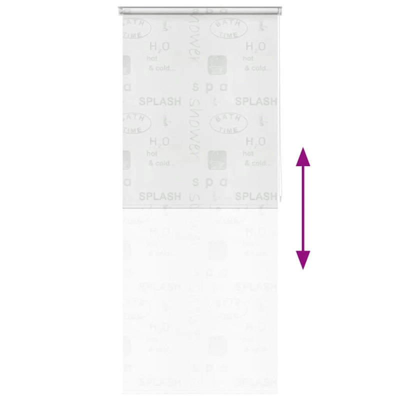 vidaXL rullo žalūzija dušai, 120x240 cm, Splash