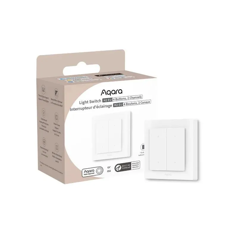 Smart home light switch h2-ws-k08d aqara