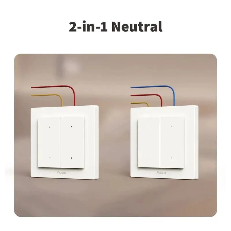 Smart home light switch h2-ws-k08d aqara
