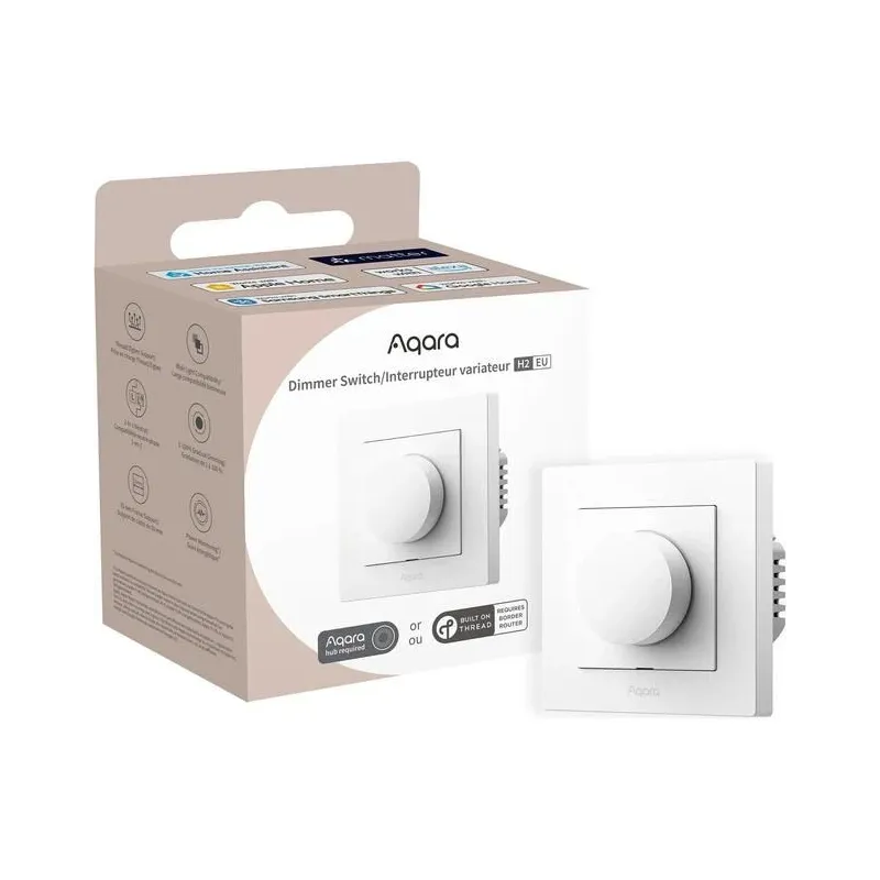 Smart home dimmer switch h2-white kd-r01d-w aqara