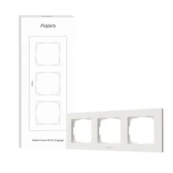 Smart switch frame h2 ,3-gang,-white fe-x02d-w aqara