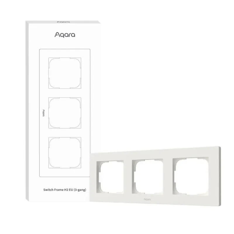Smart switch frame h2 ,3-gang,-white fe-x02d-w aqara