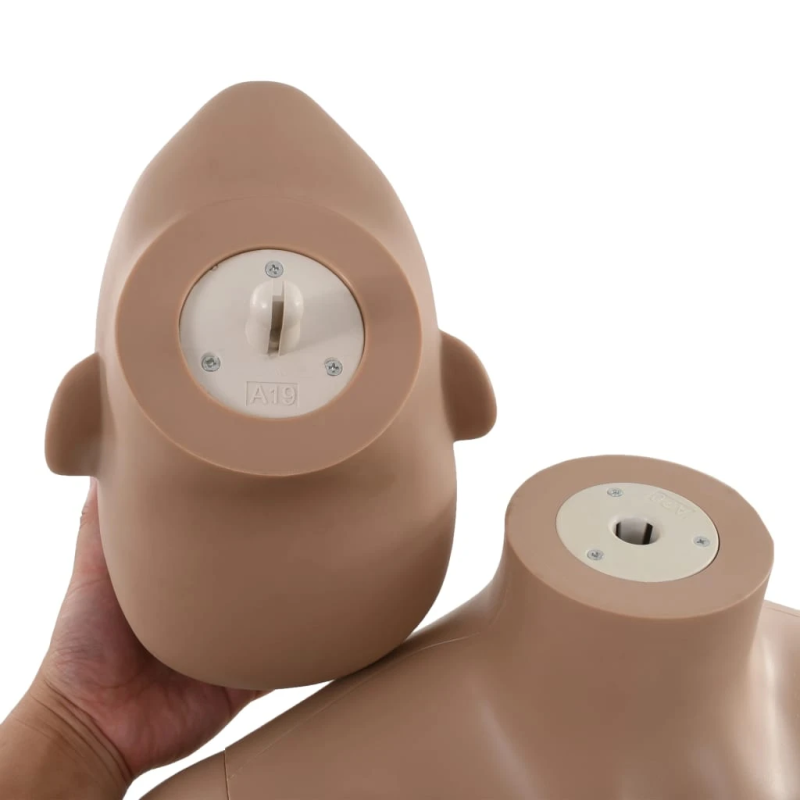 vidaXL sieviešu manekens, bēšs, stikla pamatne, 180 cm