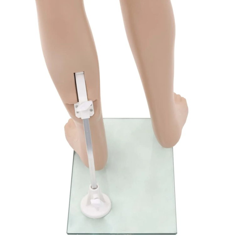 vidaXL bērnu manekens, pilna auguma, stikla pamatne, 140 cm, bēšs