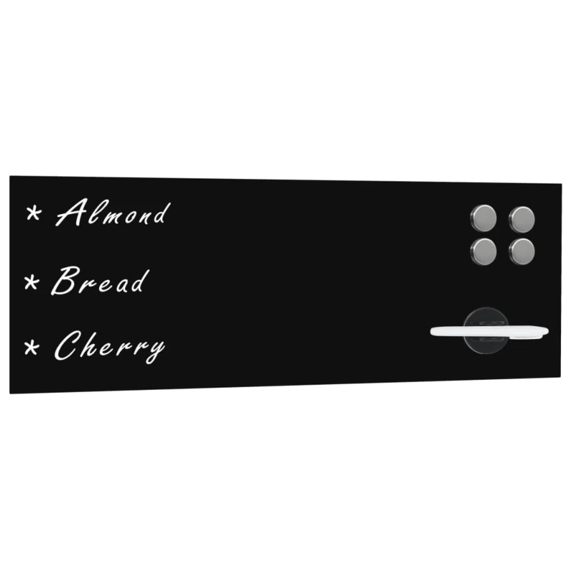 vidaXL magnētiskā tāfele, 60x20 cm, stiprināma pie sienas, stikls