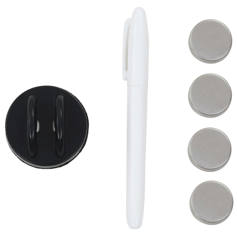 vidaXL magnētiskā tāfele, 60x20 cm, stiprināma pie sienas, stikls