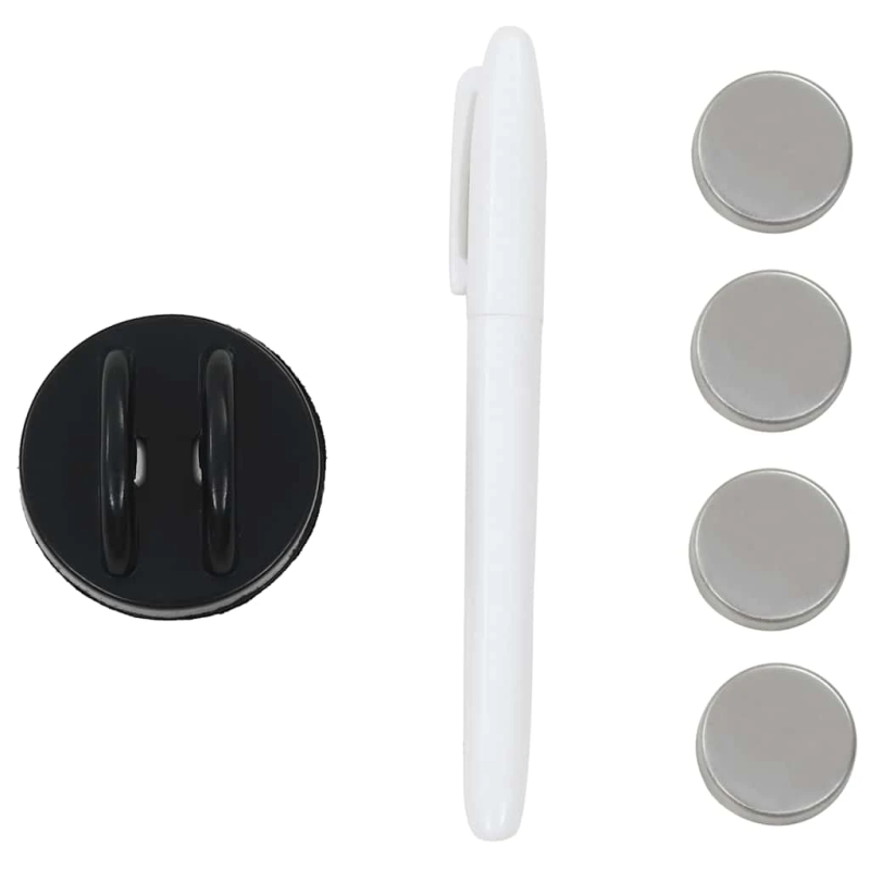 vidaXL magnētiskā tāfele, 80x60 cm, stiprināma pie sienas, stikls