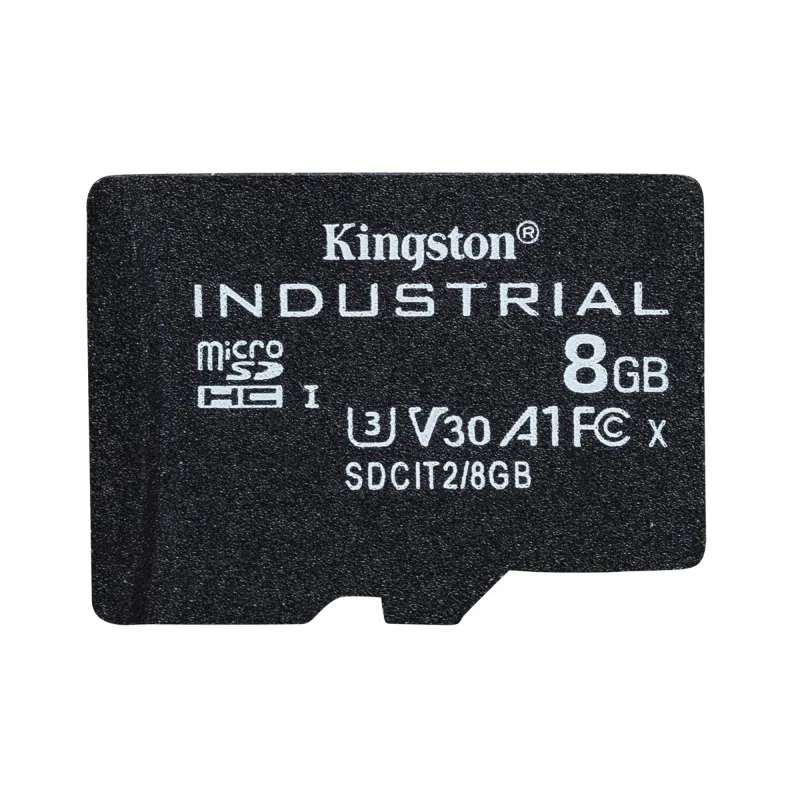 Kingston - UHS-I - 8 GB - microSDHC-SDXC Industrial Card - Flash memory class Class 10, UHS-I, U3, V30, A1 - SD Adapter