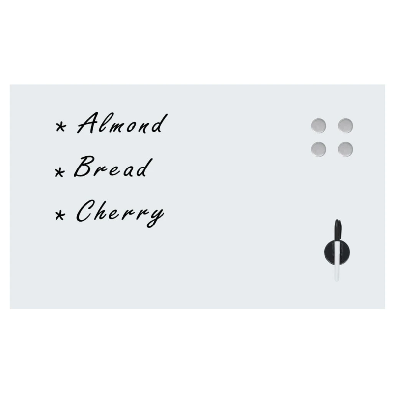 vidaXL magnētiskā tāfele, 100x60 cm, stikls, liekama pie sienas