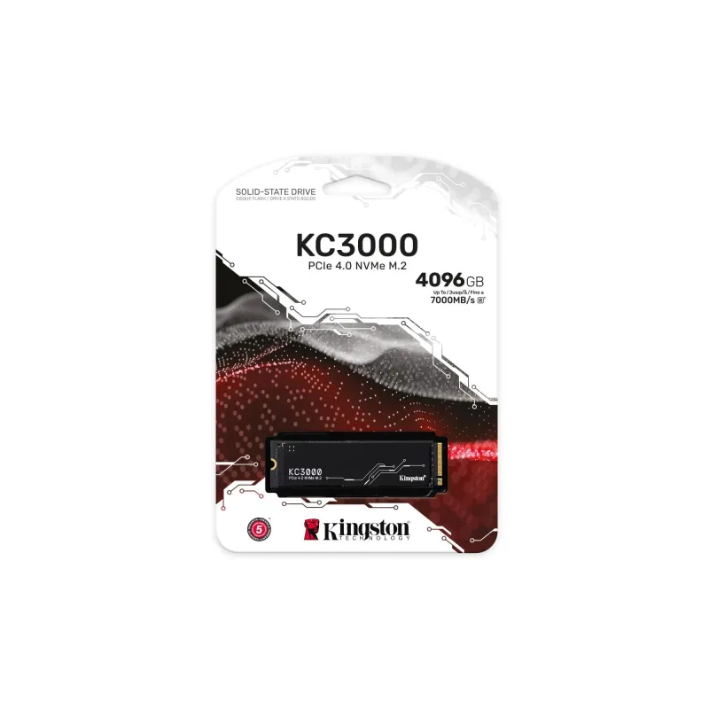 SSD-KINGSTON-KC3000-4TB-M.2-PCIE-NVMe-3D TLC-Write speed 7000 MBytes-sec-Read speed 7000 MBytes-sec-3.5mm-MTBF 1800000