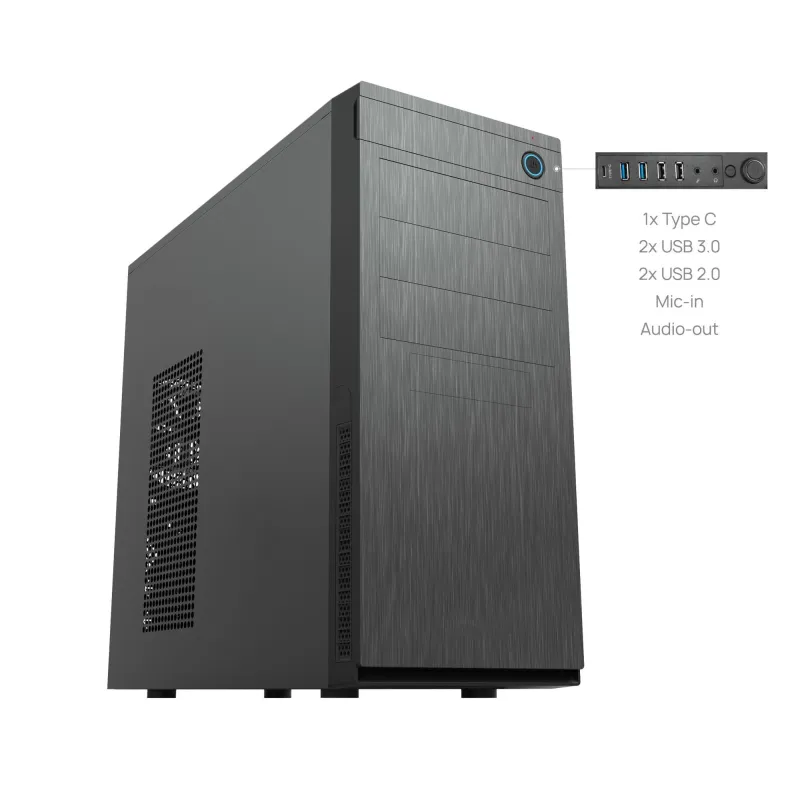 Case-CHIEFTEC-HC-10B-OP-MidiTower-Not included-ATX-MicroATX-MiniITX-Colour Black-HC-10B-OP