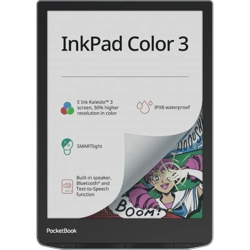 E-Reader-POCKETBOOK-InkPad Color 3-7.8-1872x1404-1xUSB-C-Wireless LAN-Bluetooth-PB743K3-1-WW