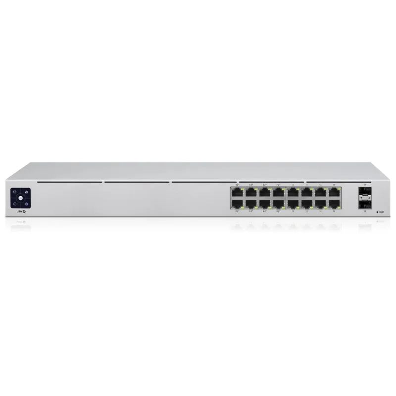 Switch-UBIQUITI-USW-16-POE-Type L2-Desktop-pedestal-Rack-16x10Base-T - 100Base-TX - 1000Base-T-2xSFP-PoE ports 16-PoE+ ports