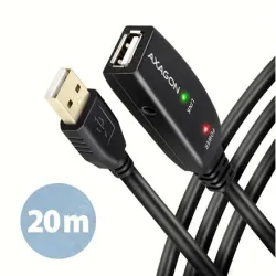 Cable usb2.0 a-m-a-f active-20m adr-220 axagon