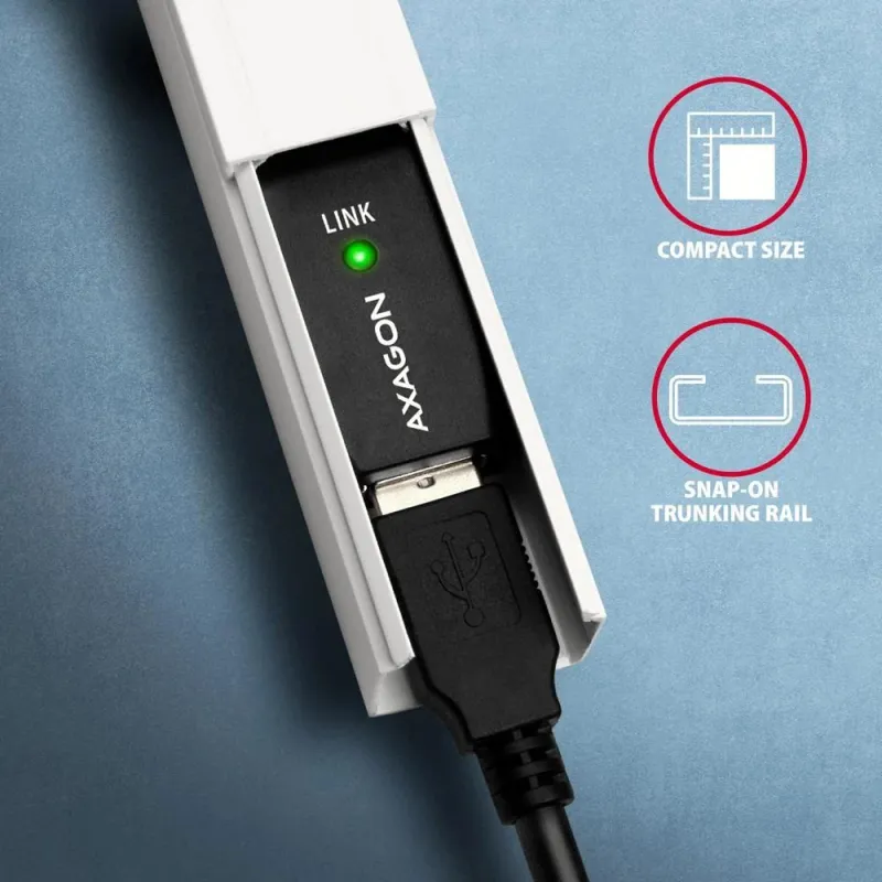 Cable usb2.0 a-m-a-f active-20m adr-220 axagon