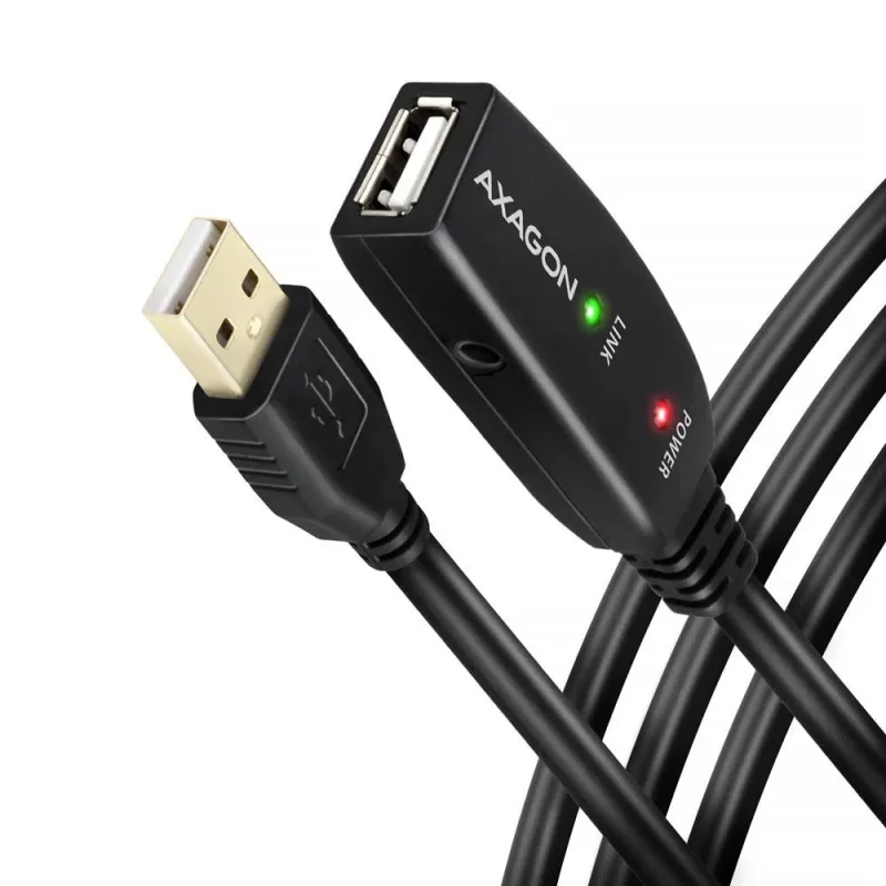 Cable usb2.0 a-m-a-f active-20m adr-220 axagon