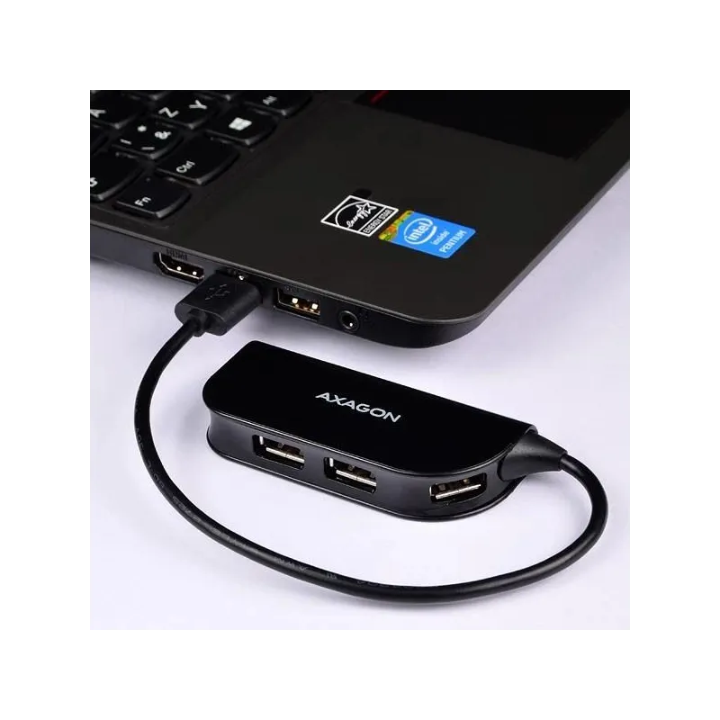 I-o hub usb2.0 4port ready-0.2m hue-x4b axagon