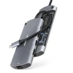I-o hub usb-c 6in1 sata m.2-0.18m hmc-6m2 axagon