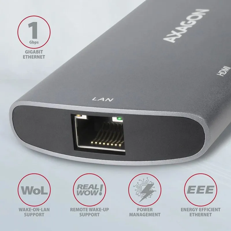 I-o hub usb-c 6in1 sata m.2-0.18m hmc-6m2 axagon