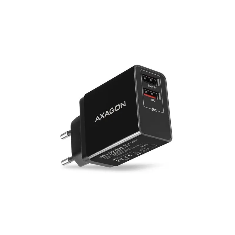 Mobile charger wall usb 24w-2port acu-qs24 axagon