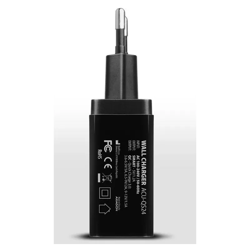 Mobile charger wall usb 24w-2port acu-qs24 axagon