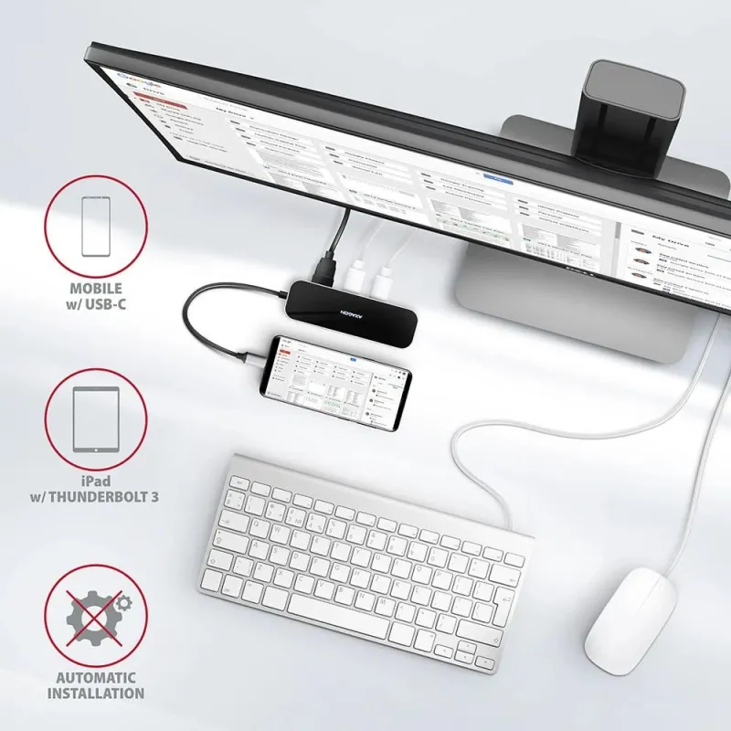 AXAGON SuperSpeed USB-C COMBO 6in1 Hub - HMC-6GL