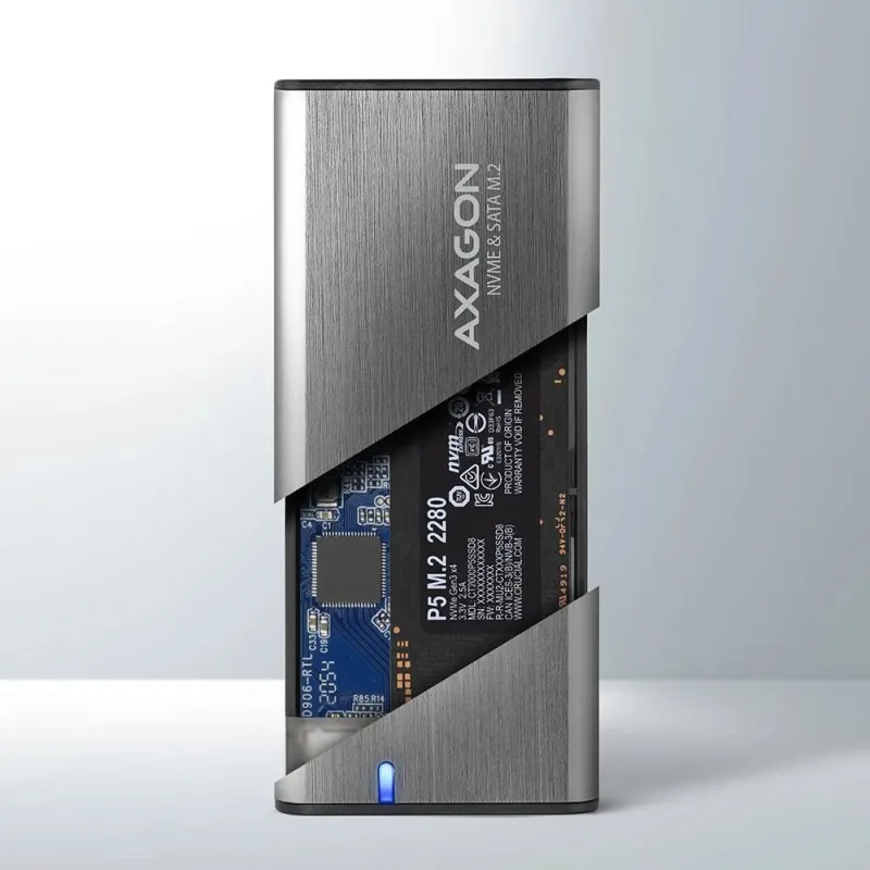 Ssd acc enclosure m.2 nvme-sata usb-c eem2-sg2 axagon
