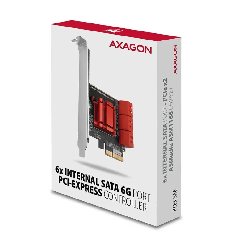 Ssd acc i-o controller pcie-6xsata 6g pces-sa6 axagon