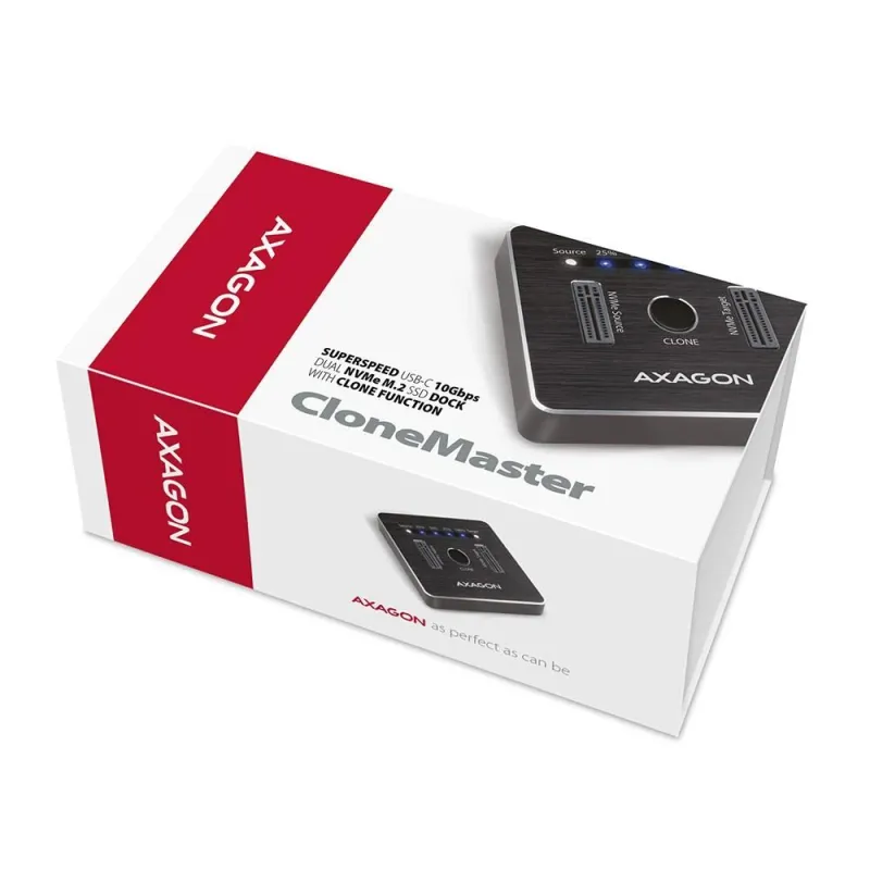 Ssd acc dock station usb-c-2xm.2 nvme adsa-m2c axagon