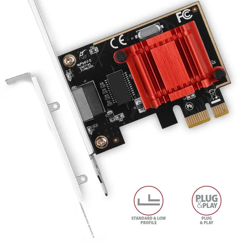Net card pcie 1gbe 1port-sp&lp pcee-gix axagon