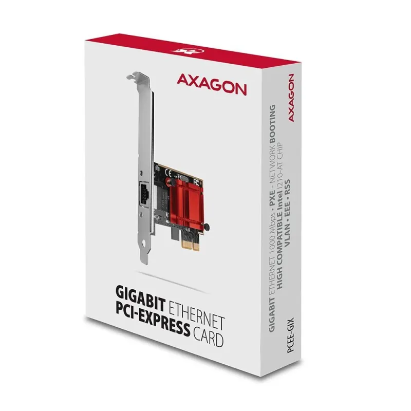 Net card pcie 1gbe 1port-sp&lp pcee-gix axagon