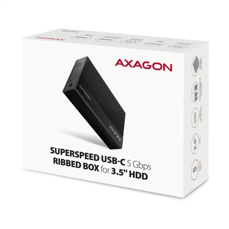 Hdd acc enclosure 3.5-usb-c ee35-gtr axagon