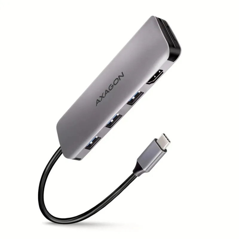 I-o hub usb-c 5in1-0.2m hmc-hcr3a axagon