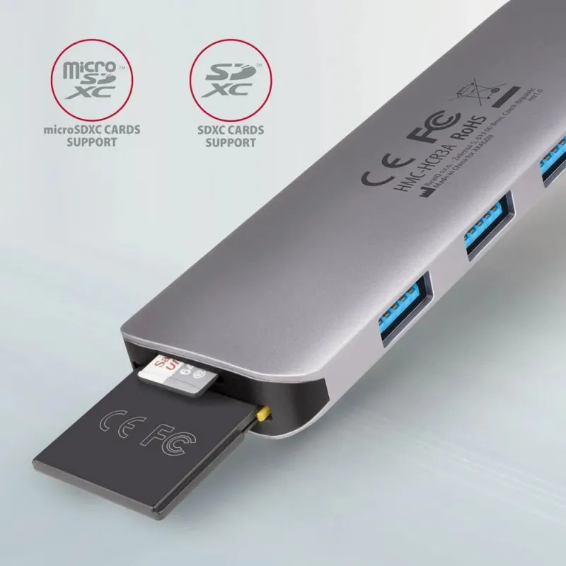 I-o hub usb-c 5in1-0.2m hmc-hcr3a axagon