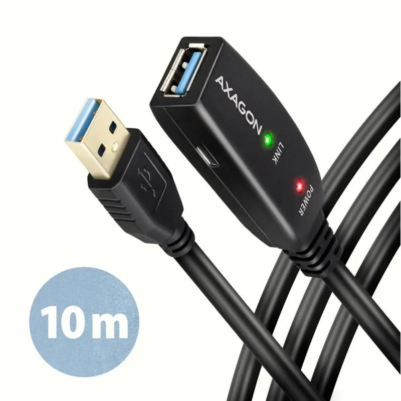 Cable usb3.2 a-m-a-f active-10m adr-310 axagon
