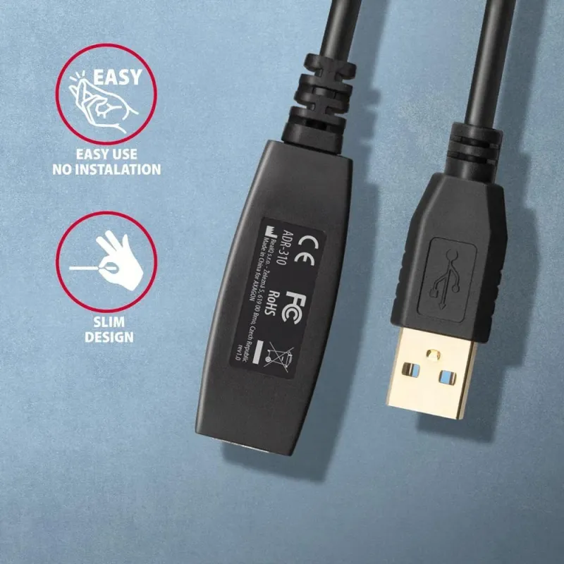 AXAGON Active extension USB 3.2 Gen 1, 10 m - ADR-310