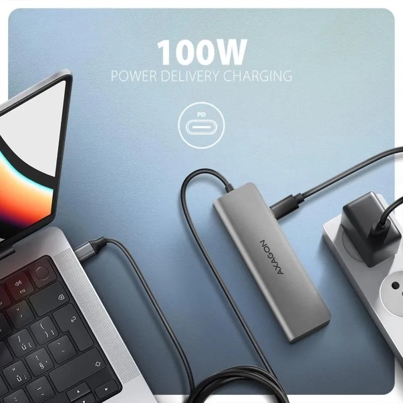 I-o hub usb-c 5in1-1m hmc-5h axagon