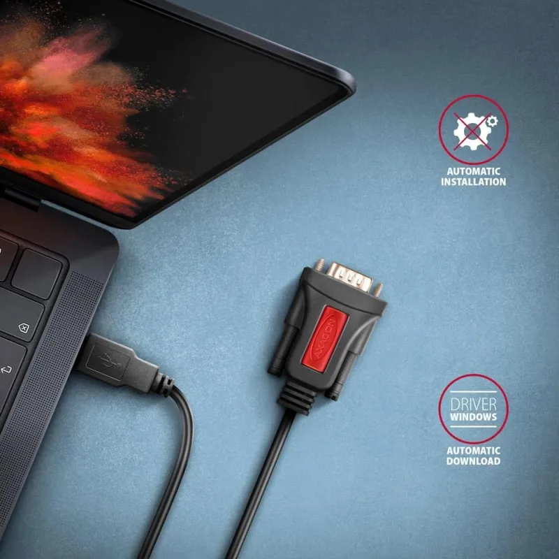 Cable usb2.0 to rs-232 db9-m-1.5m ads-1psn axagon