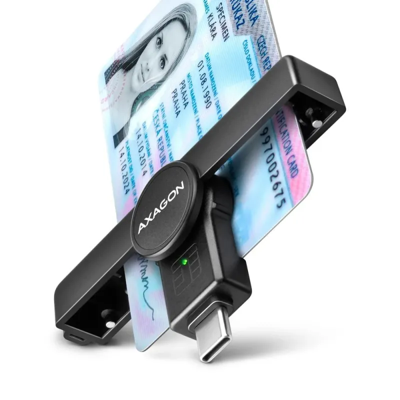 Card reader pocket smartcard-usb-c cre-smpc axagon