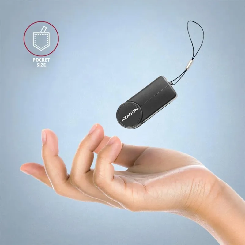 AXAGON Foldable pocket USB-C contact Smart-ID card reader - CRE-SMPC