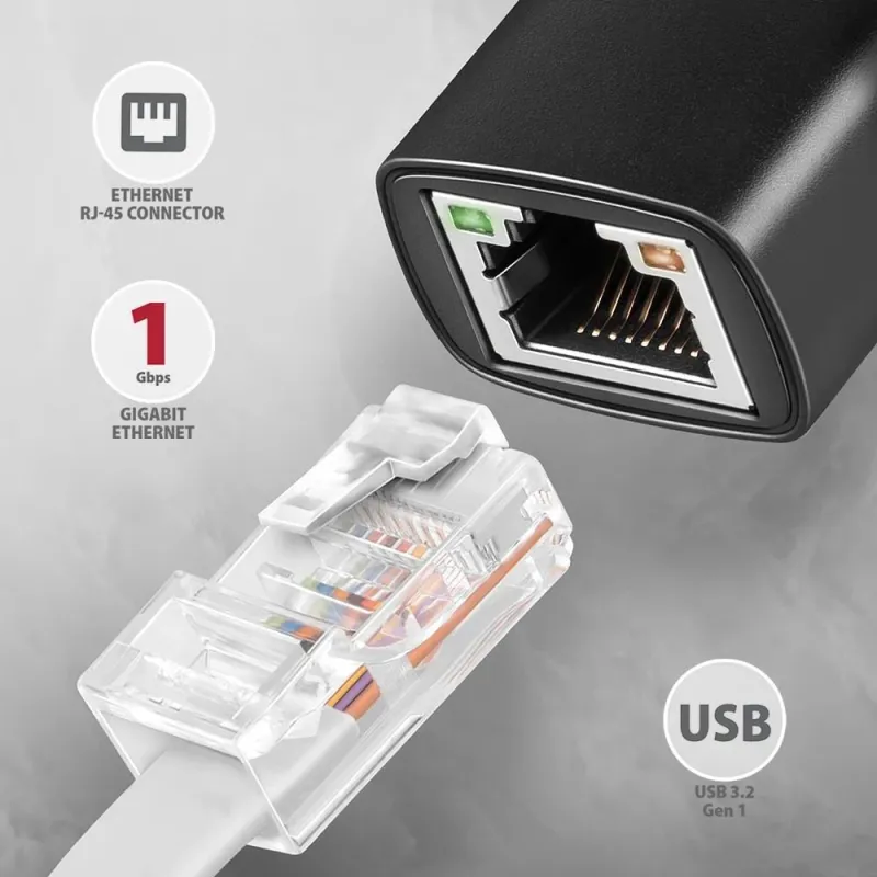 Net adapter usb3.2 1gb-ade-ar axagon