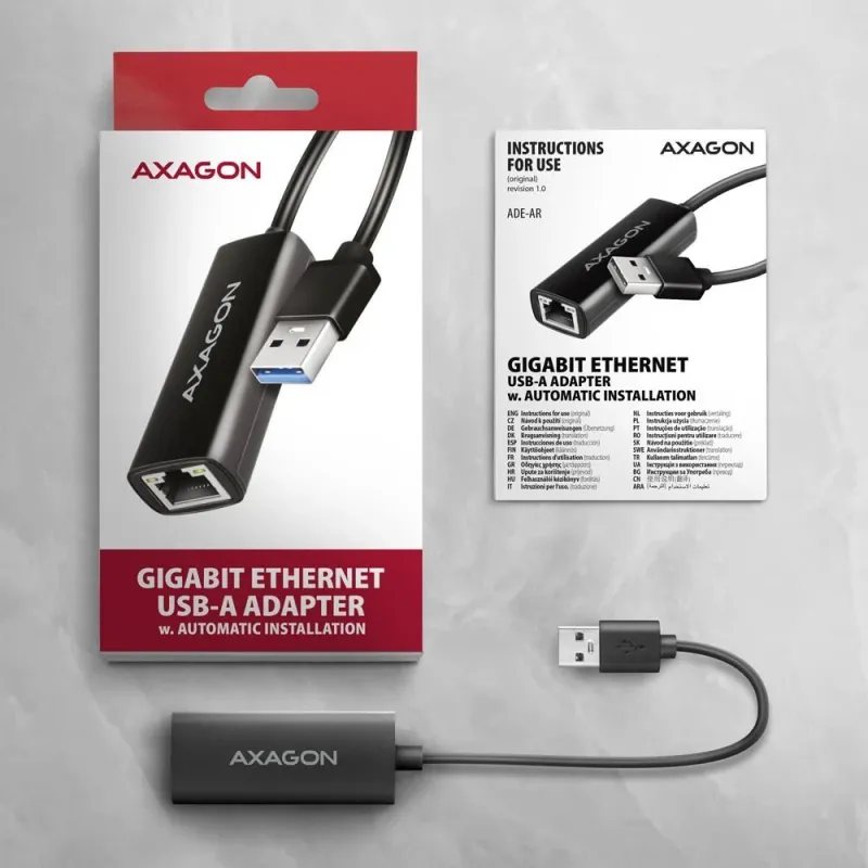 Net adapter usb3.2 1gb-ade-ar axagon